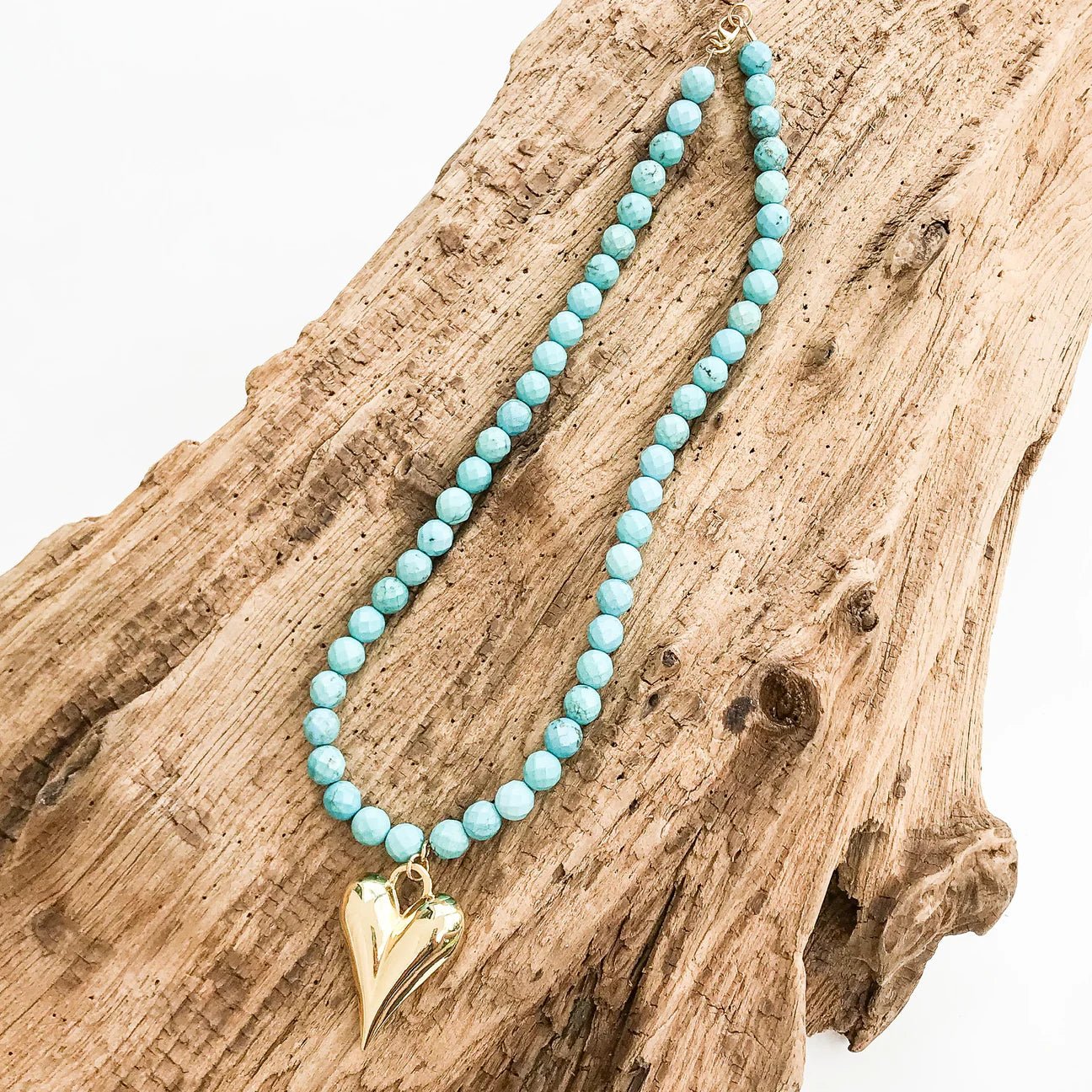 Heart Gemstone Necklace - Olive You BoutiqueVIRTUE JEWELRY232076HEARTGEMSTONE