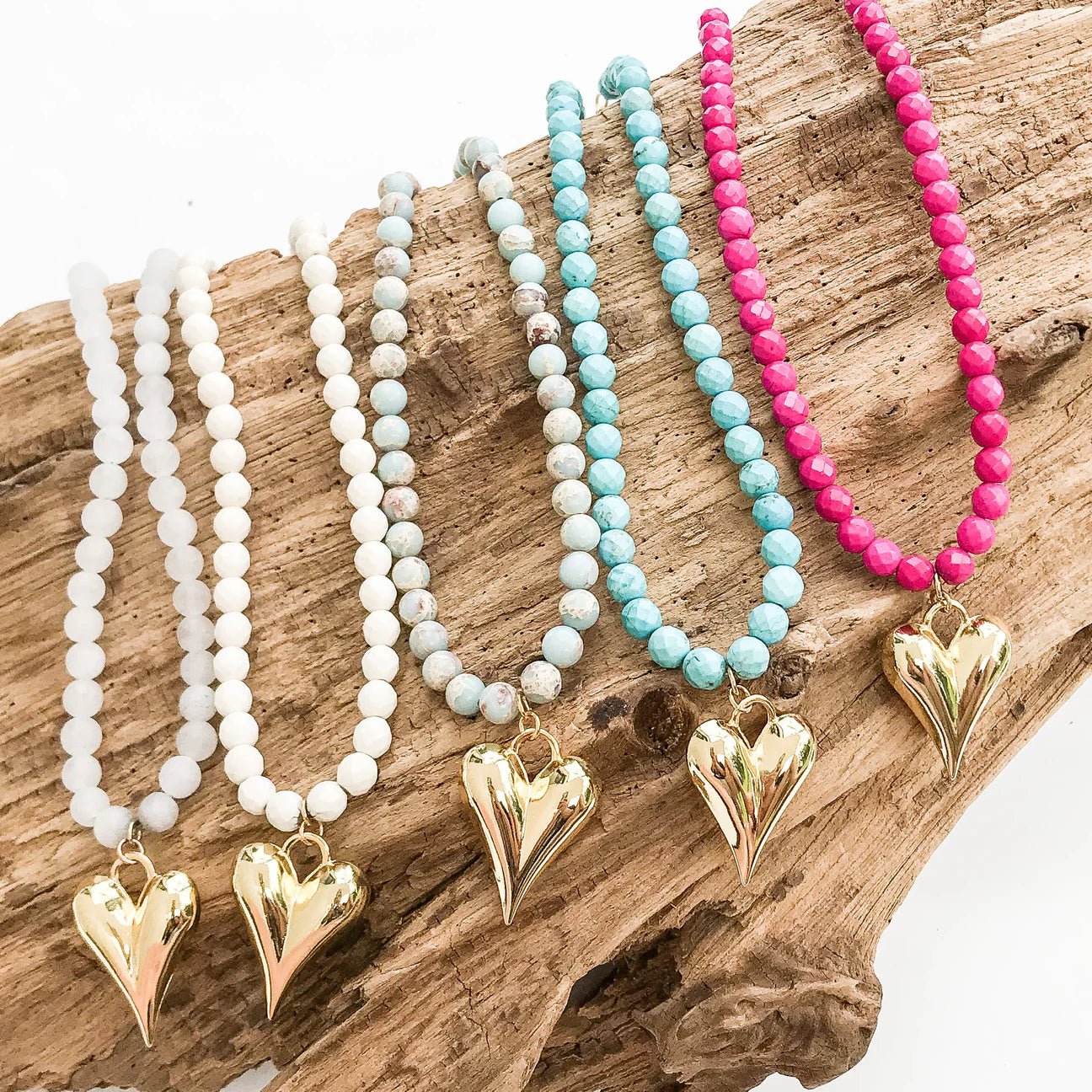 Heart Gemstone Necklace - Olive You BoutiqueVIRTUE JEWELRY232075HEARTGEMSTONE