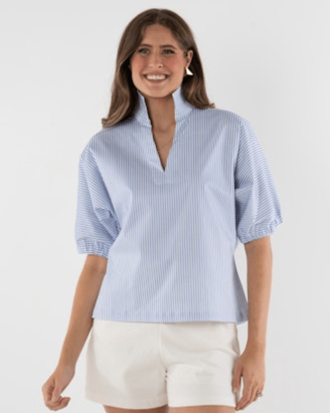 Grapemist Stripe Poppy Top - Olive You BoutiqueEmily McCarthy227329654