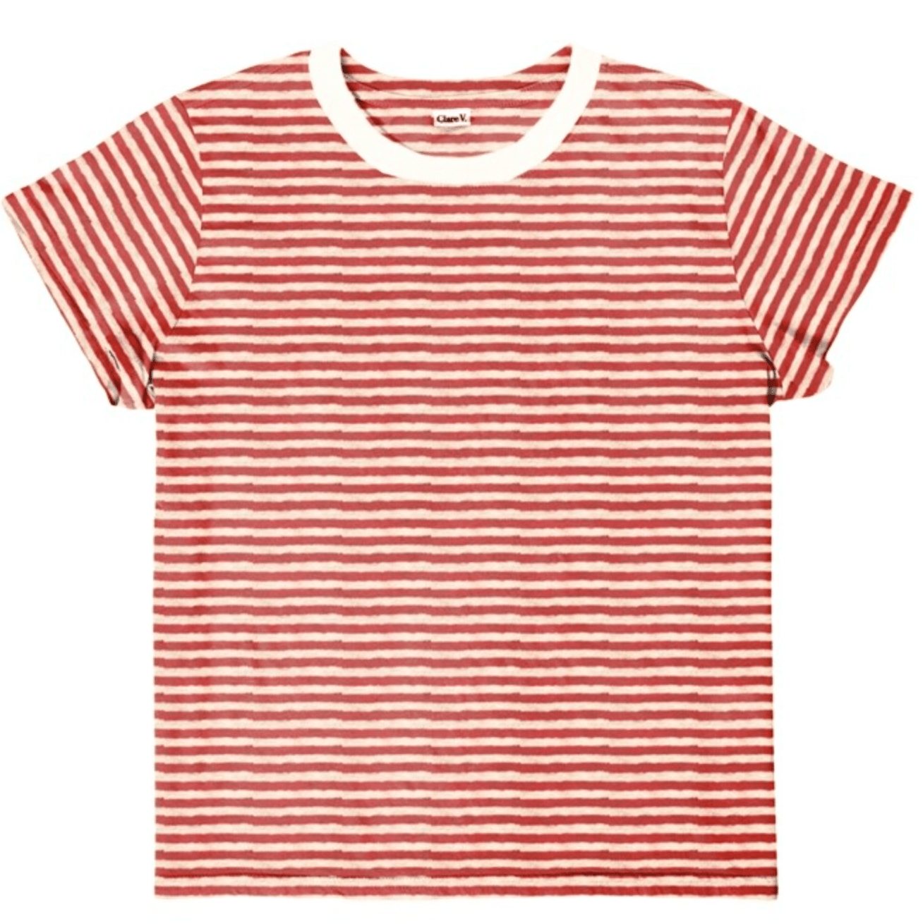 Classic Cotton Linen Stripe Tee - Olive You BoutiqueClare V.227225