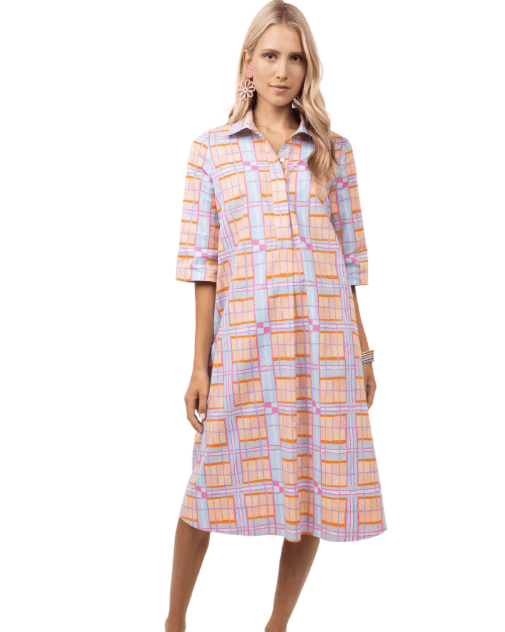 Sunset Stroll Plaid Mini Swing Dress - Olive You BoutiqueUNCLE FRANK22678274657