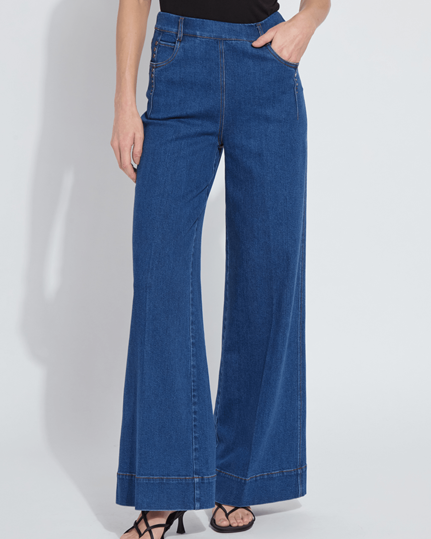 Simone Hi Waist Studded Wide Leg Denim - Olive You BoutiqueLysse22381310-3637-M9