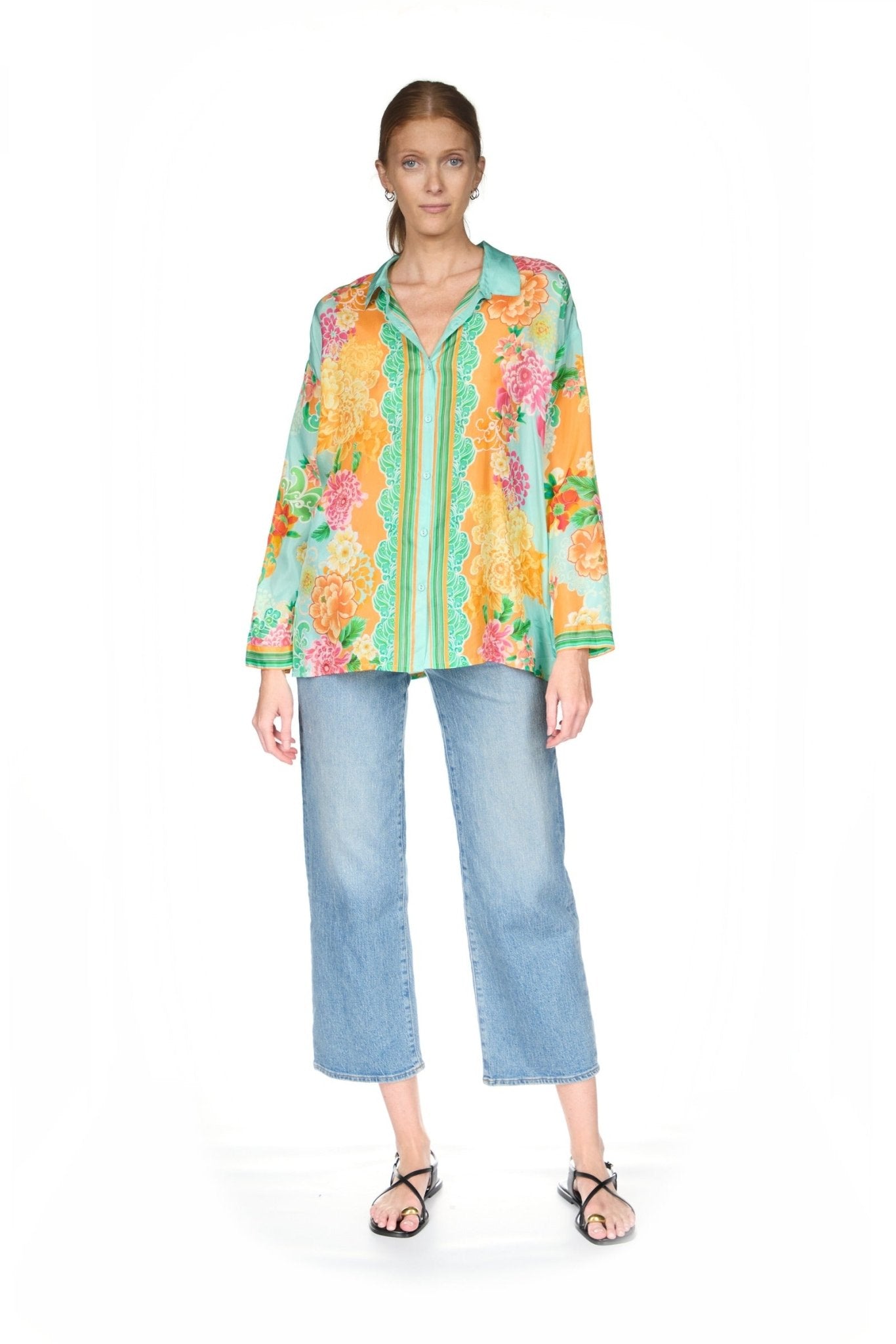 Audrey Button Up Shirt - Olive You BoutiqueJOHNNY WAS COLLECTION227738
