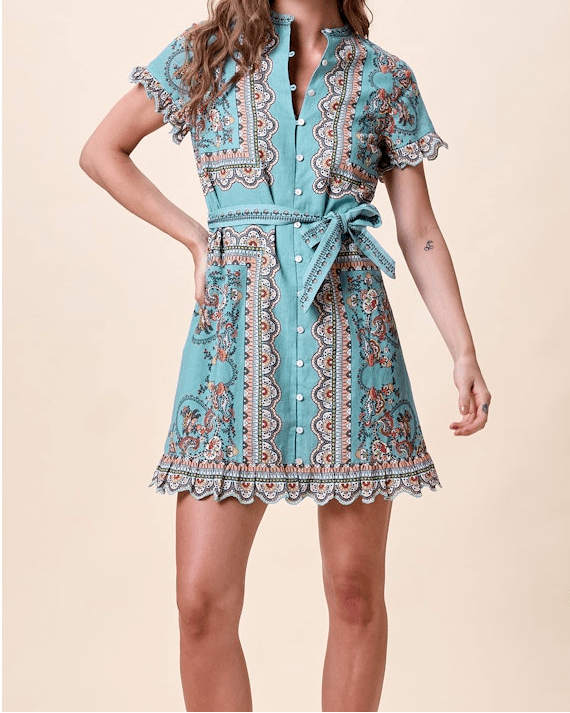 Marni Tie Waist Mini Dress - Olive You BoutiqueCLEOBELLA228464CM26SP402724