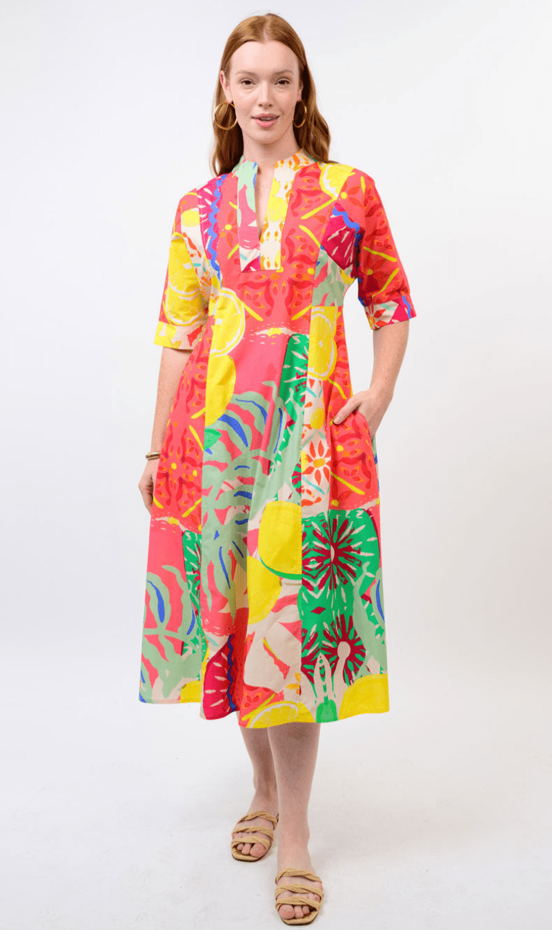 Fruit Salad Citrus Midi Dress - Olive You BoutiqueIVY JANE23070575735