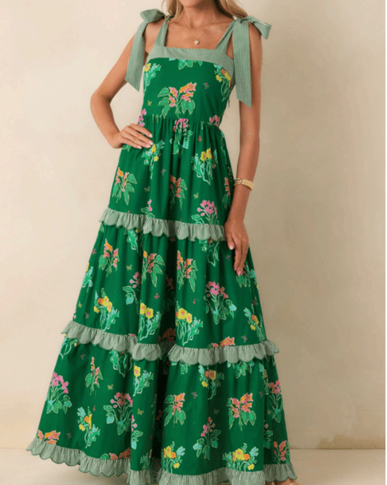 Botanical Juliiette Maxi Dress - Olive You BoutiquePROSPERINA226726PR3137D