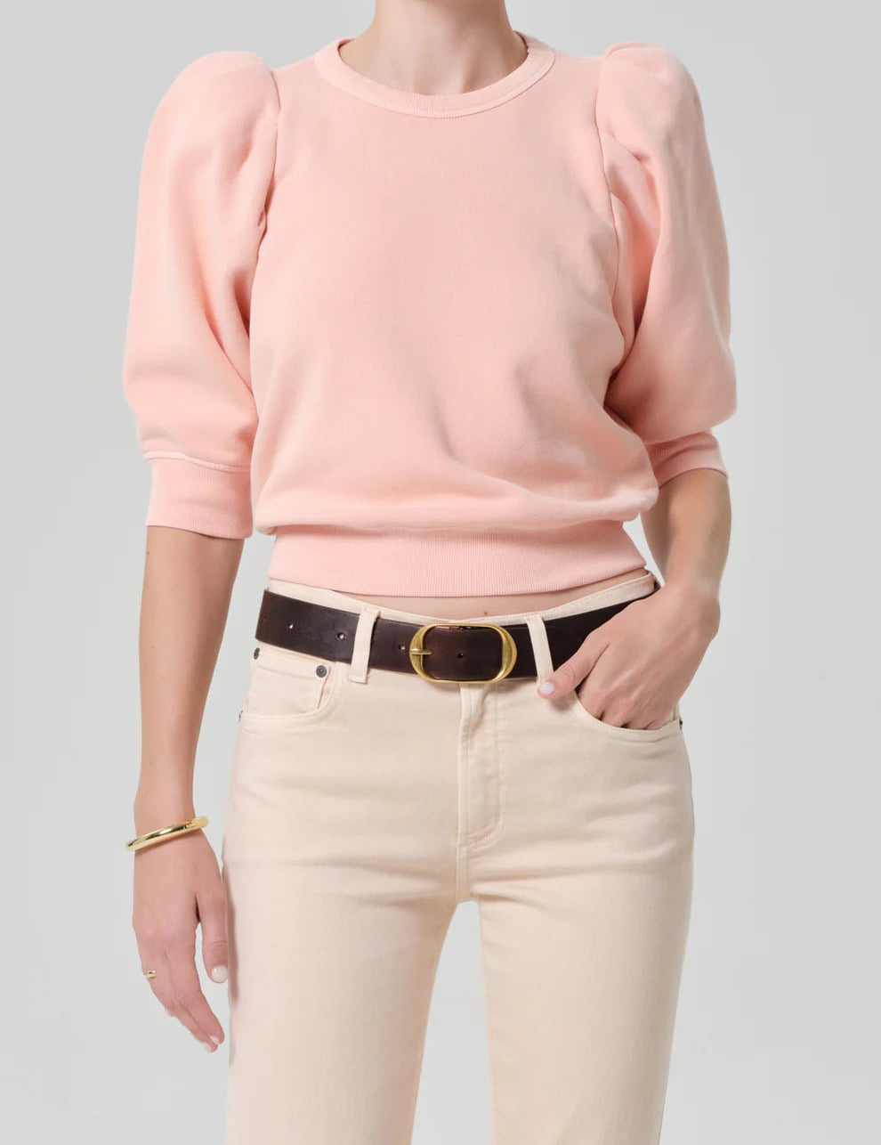 Pleated Short Sleeve Crew - Olive You BoutiqueCITIZENS OF HUMANITY, LLC229078