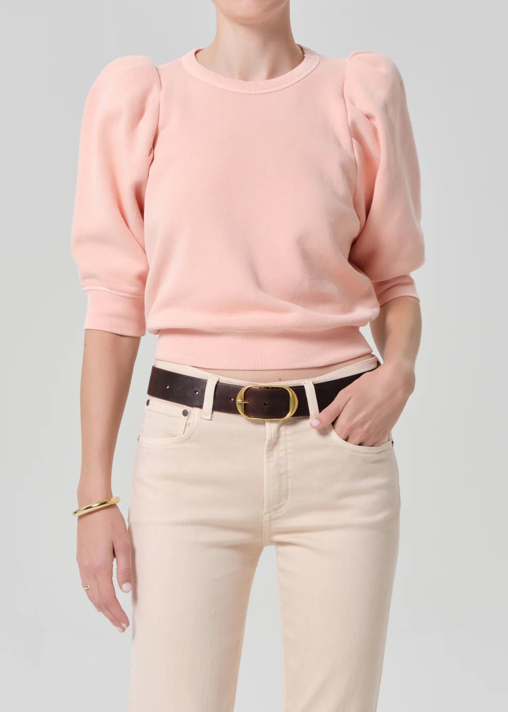 Pleated Short Sleeve Crew - Olive You BoutiqueCITIZENS OF HUMANITY, LLC229078
