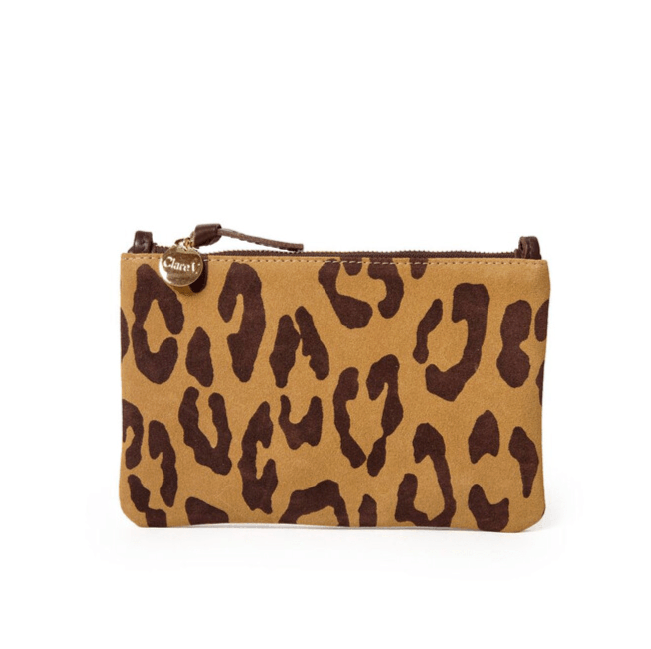 Wallet Clutch with Tabs Pablo Cat Suede - Olive You BoutiqueClare V.227216