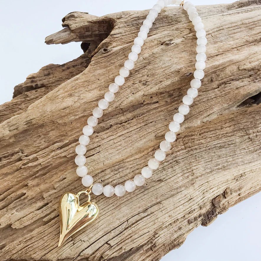 Heart Gemstone Necklace - Olive You BoutiqueVIRTUE JEWELRY232075HEARTGEMSTONE