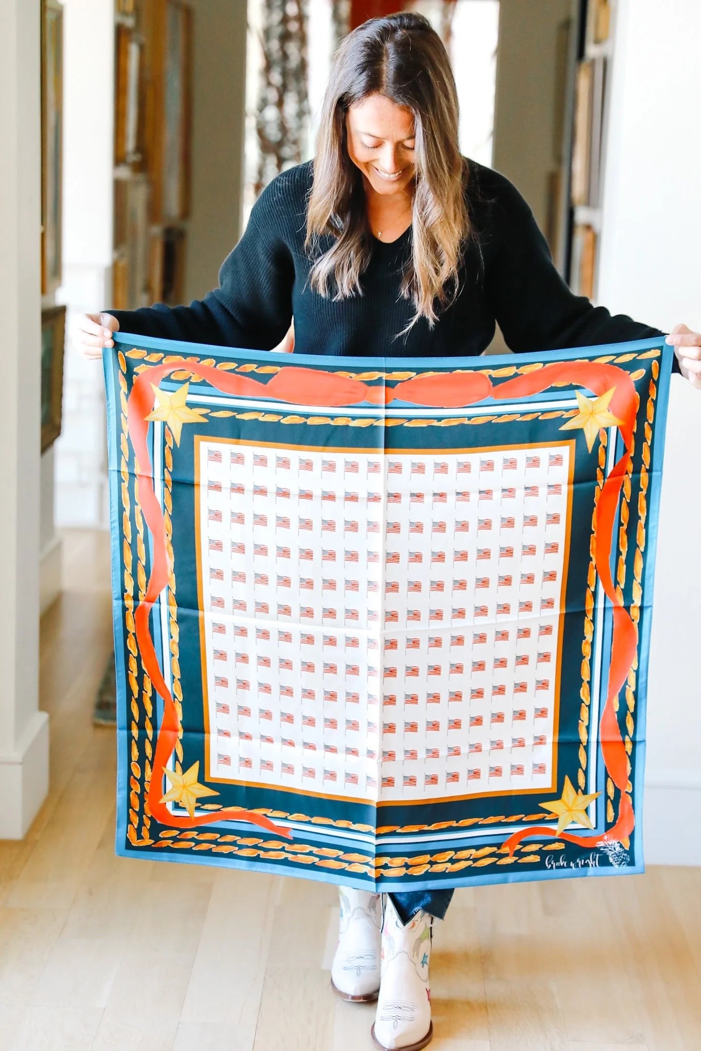 Printed Silk Scaves - Olive You BoutiqueBrooke Wright Designs231541Cowgirl Collection