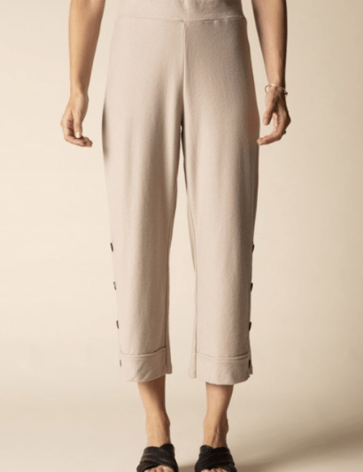 Knit Button Detail Pant - Olive You BoutiqueHABITAT229796