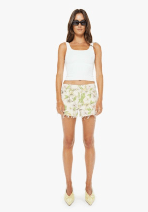 Floral Dodger Frayed Shorts - Olive You BoutiqueMOTHER DENIM2283354313-1966