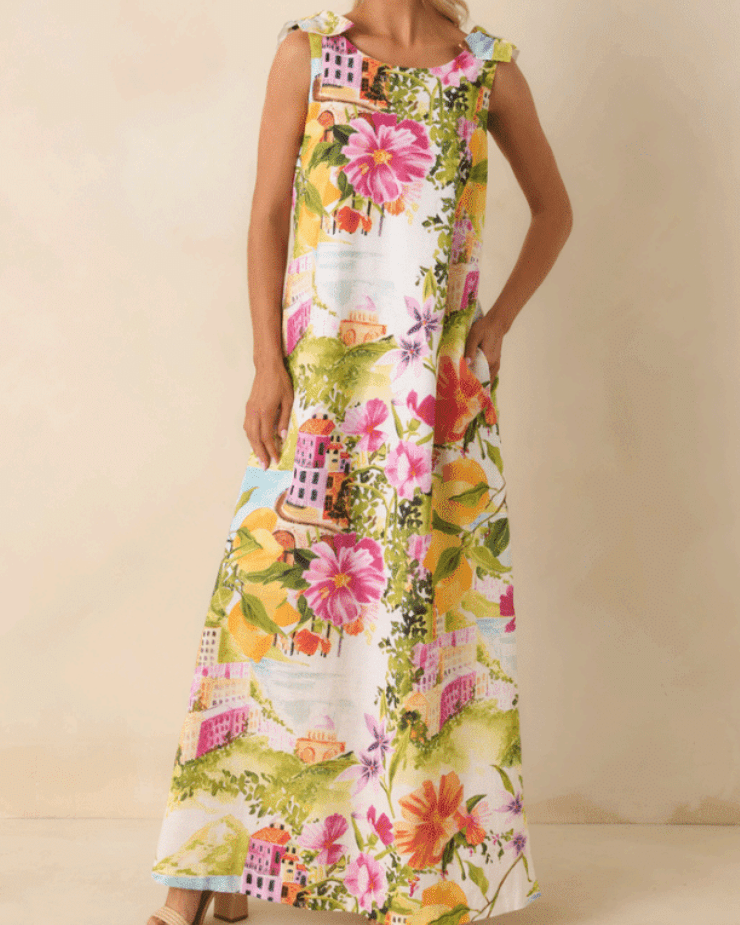 Lucie Sunset Garden Getaway Maxi Dress - Olive You BoutiquePROSPERINA226718PR3164D