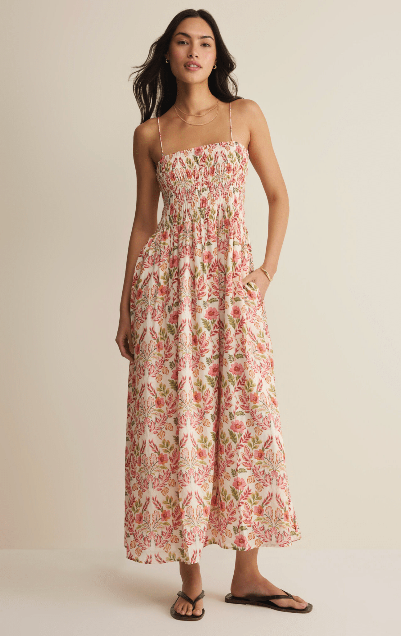 Cornelia Ami Floral Midi Dress - Olive You BoutiqueZ SUPPLY230390ZD262901
