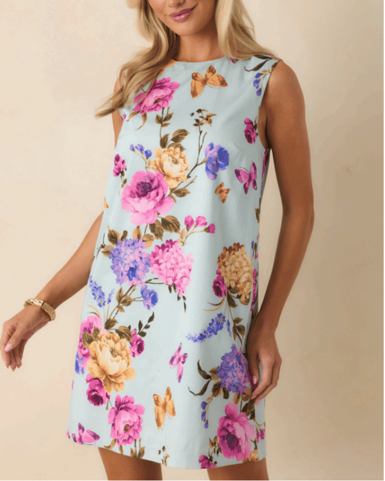 Emily Garden Party Shift Dress - Olive You BoutiquePROSPERINA226694PR3115D