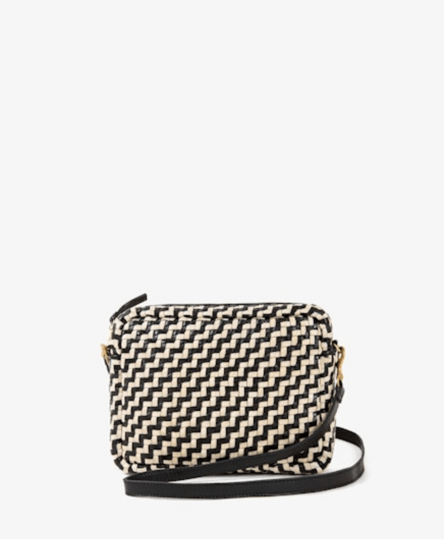 Midi Woven Checker Sac Bag - Black & White - Olive You BoutiqueClare V.209235HB-CB-MS-100215