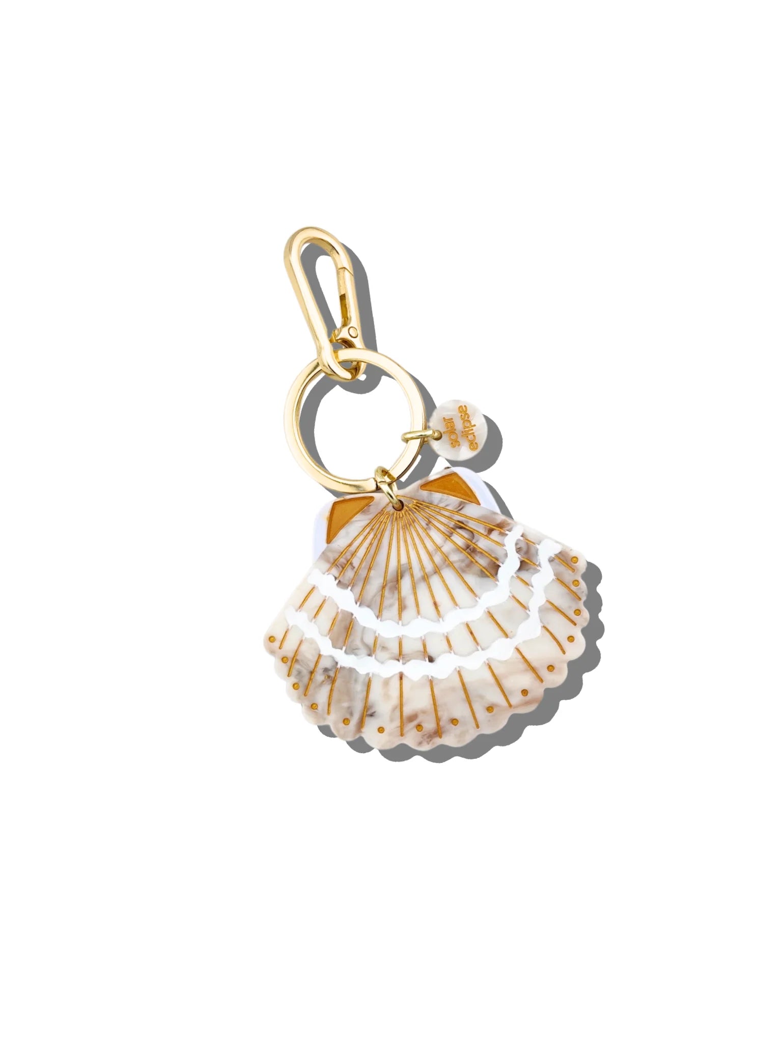 Hand - painted Bag Charm + Keychain - Olive You BoutiqueSOLAR ECLIPS231498