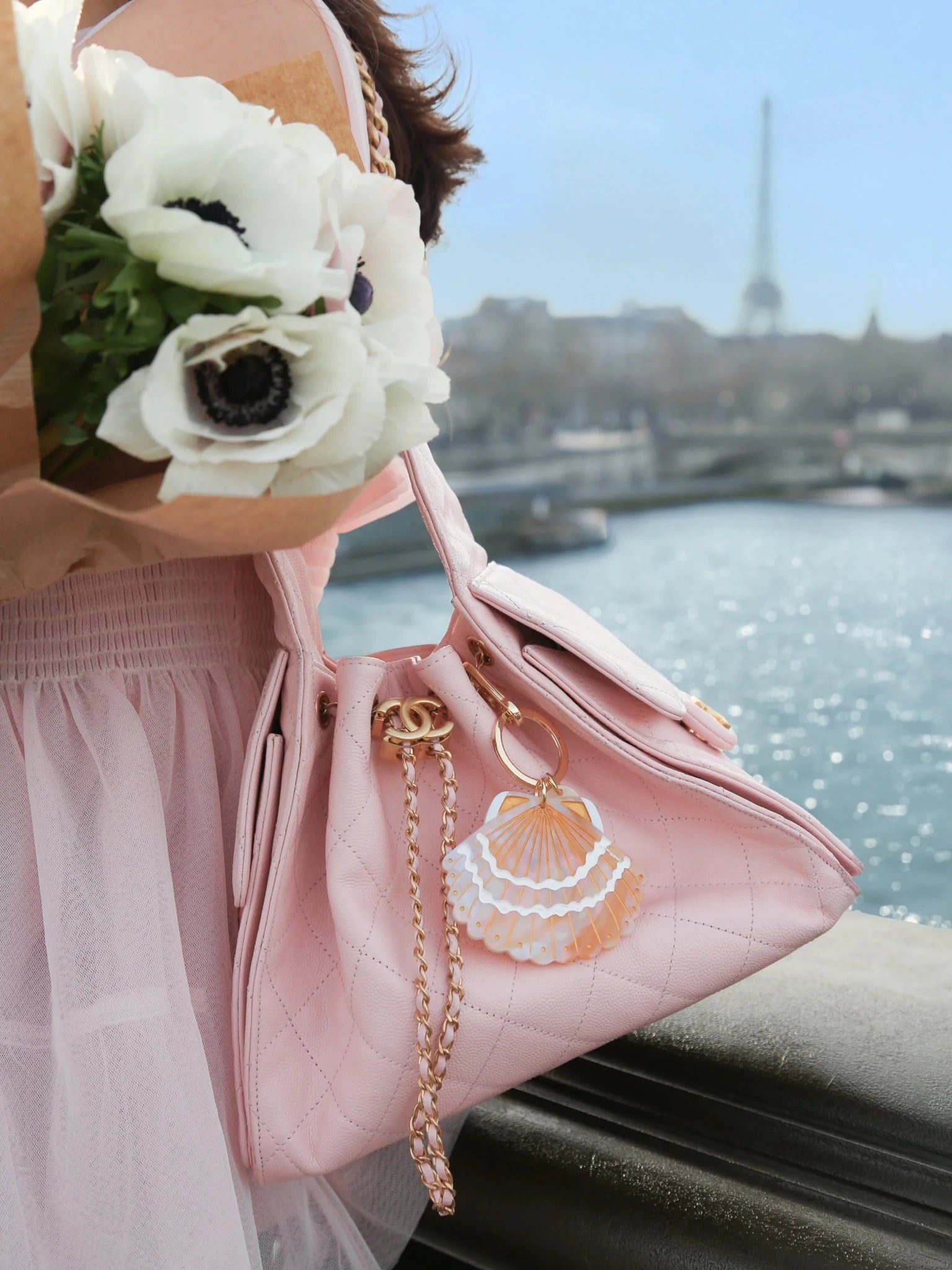 Hand - painted Bag Charm + Keychain - Olive You BoutiqueSOLAR ECLIPS231498