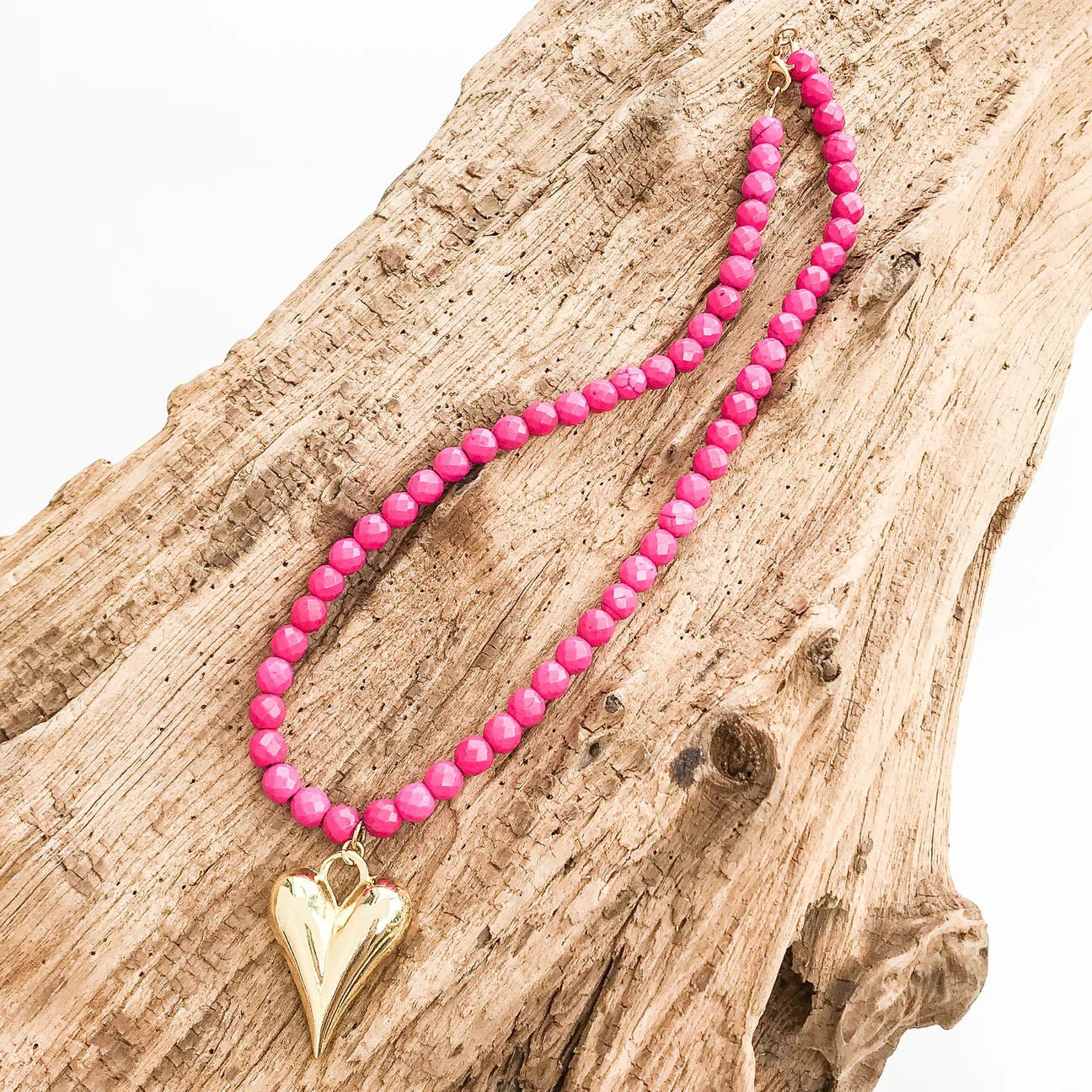 Heart Gemstone Necklace - Olive You BoutiqueVIRTUE JEWELRY232076HEARTGEMSTONE