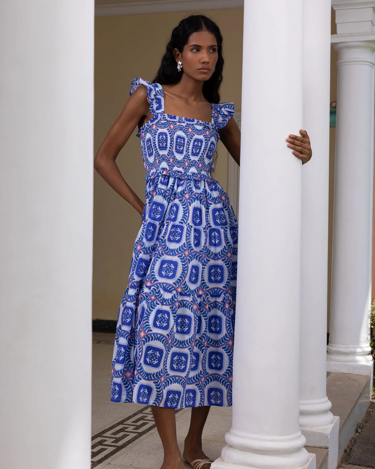 Mia Sapphire Tiles Dress - Olive You BoutiqueBEYOND BY VERA232632995-22