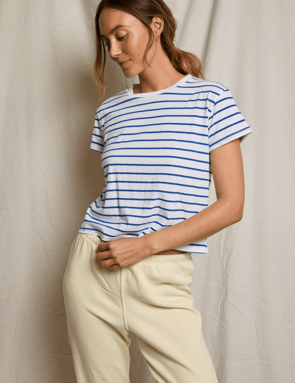 Jersey Stripe Boxy Crewneck Tee - Olive You BoutiquePERFECTWHITETEE227848T321-EVERETT