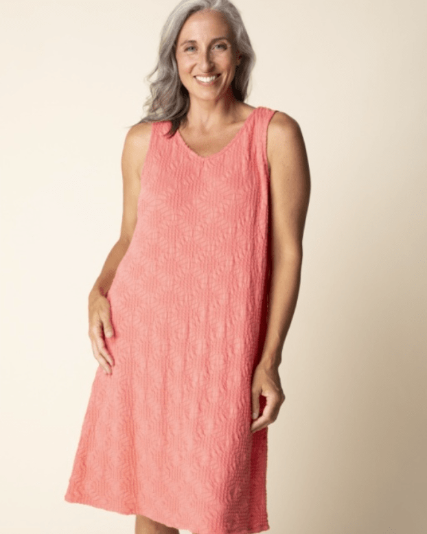 Sunburst Textured Shift Dress - Olive You BoutiqueHABITAT23023420782