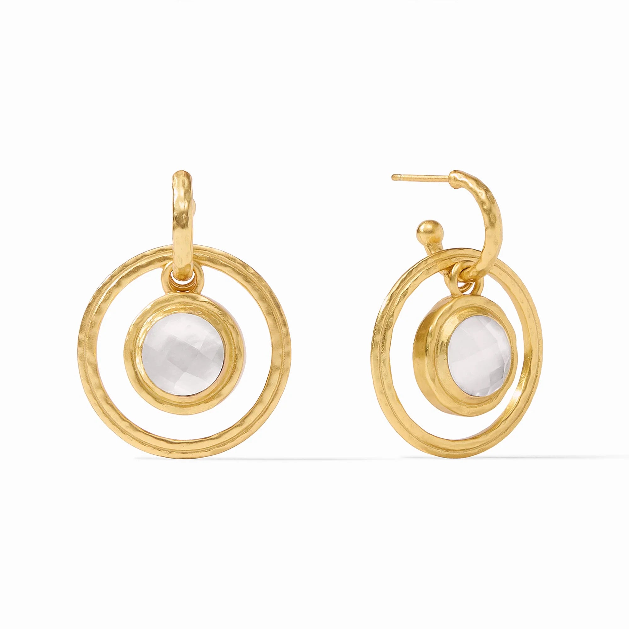 Astor 6-in-1 Charm Earring - Gold- Iridescent Clear Crystal