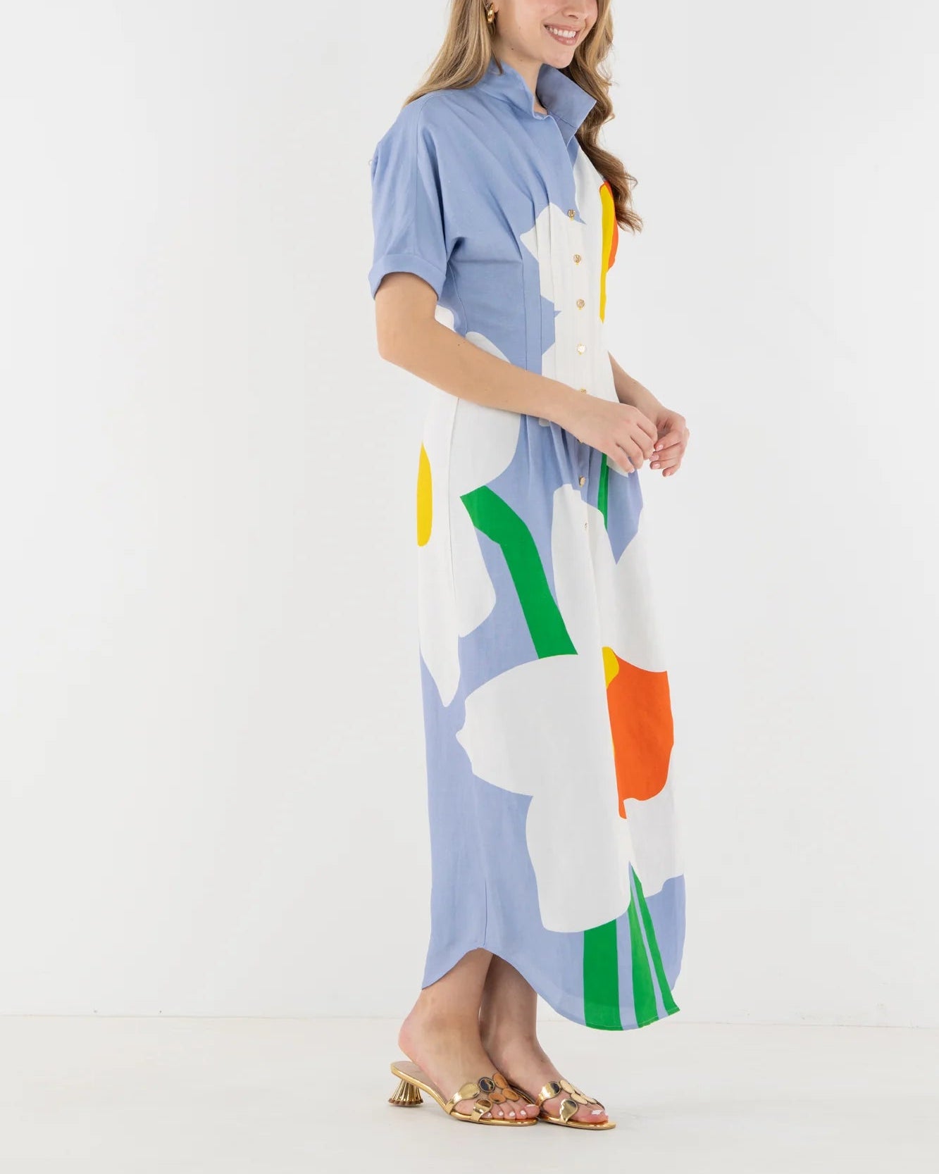 GEORGIA WINDMILL BUTTON FRONT MIDI DRESS - Olive You BoutiqueEmily McCarthy227318741