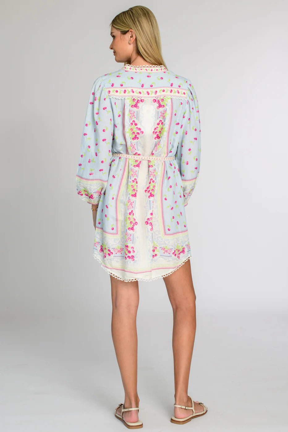 Cherry Tassle Tie Waist Dress - Olive You BoutiqueELIZABETH JAMES THE LABEL227774195297