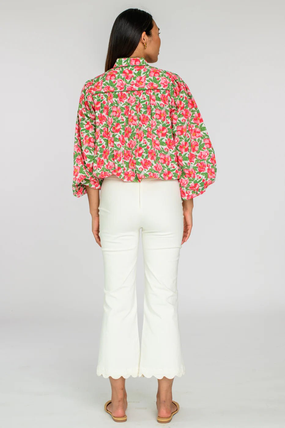 Floral Balloon Sleeve Emmet Blouse - Olive You BoutiqueELIZABETH JAMES THE LABEL227783282301