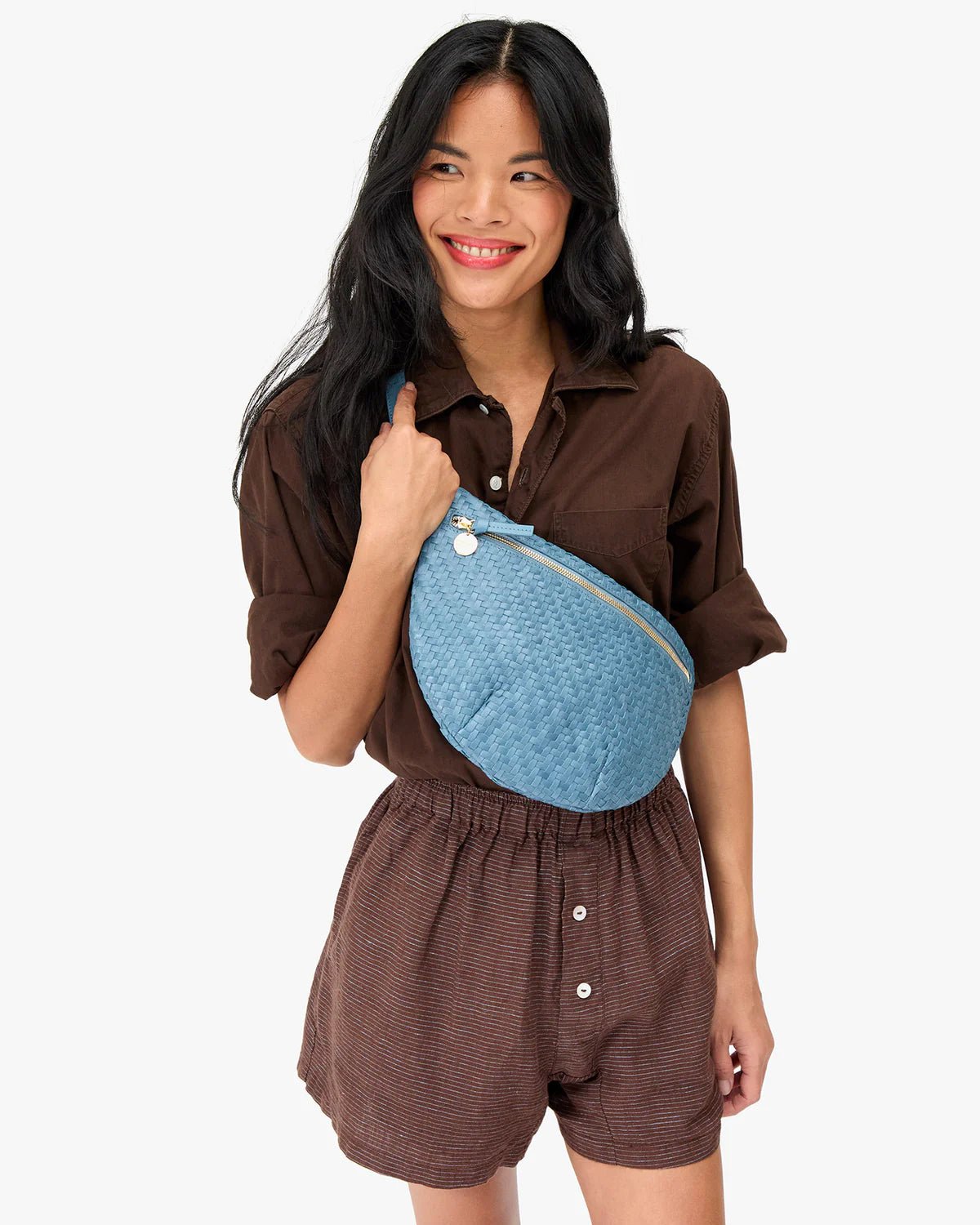 Grande Fanny Woven Zig Zag - Desert Blue - Olive You BoutiqueClare V.231029CVH1001050
