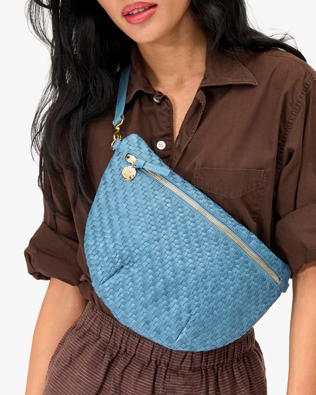 Grande Fanny Woven Zig Zag - Desert Blue - Olive You BoutiqueClare V.231029CVH1001050