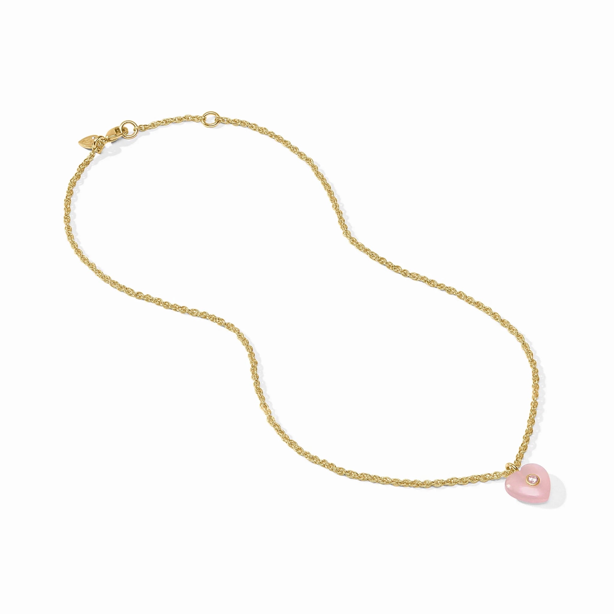 Heart Delicate Necklace - Pink Quartz - Olive You BoutiqueJulie VosN636GPQ00N636GPQ00