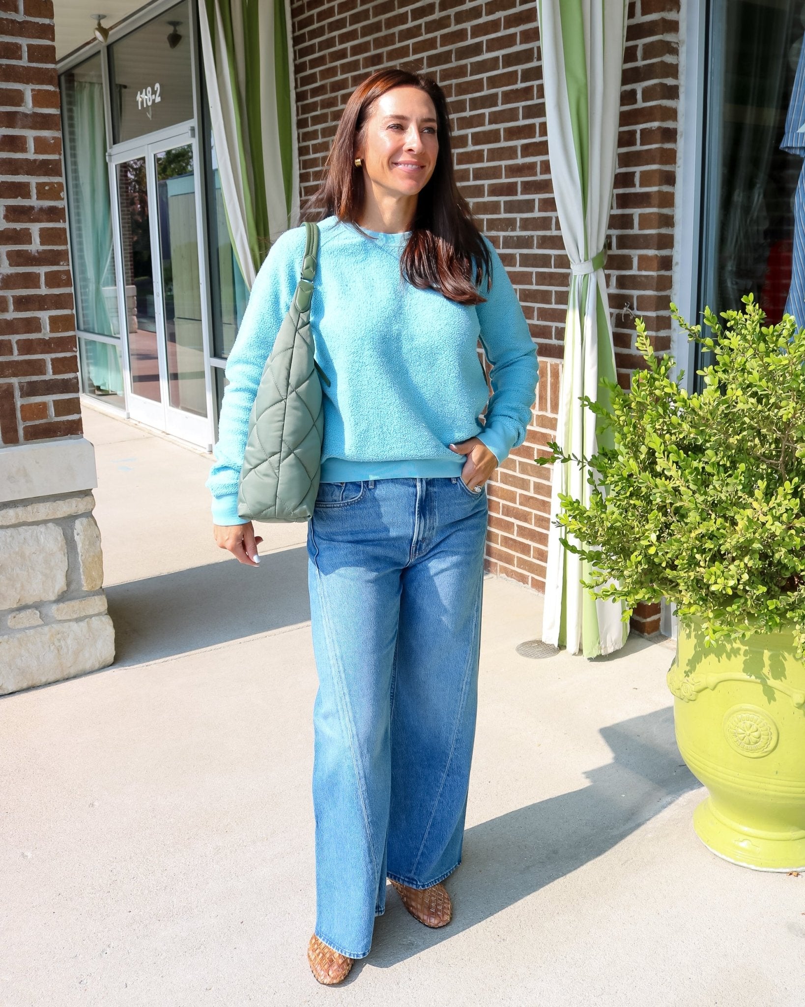 Inside Out Fleece Shrunken Crew Sweatshirt - Olive You BoutiquePERFECT WHITE TEE232867T94-Ziggy-milkyblue