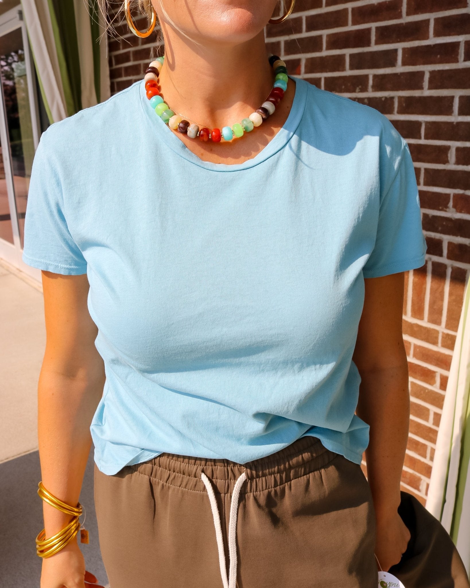 Cotton Short Sleeve Boxy Crew - Olive You BoutiquePERFECT WHITE TEE235946T68-HARLEY-milkyblue
