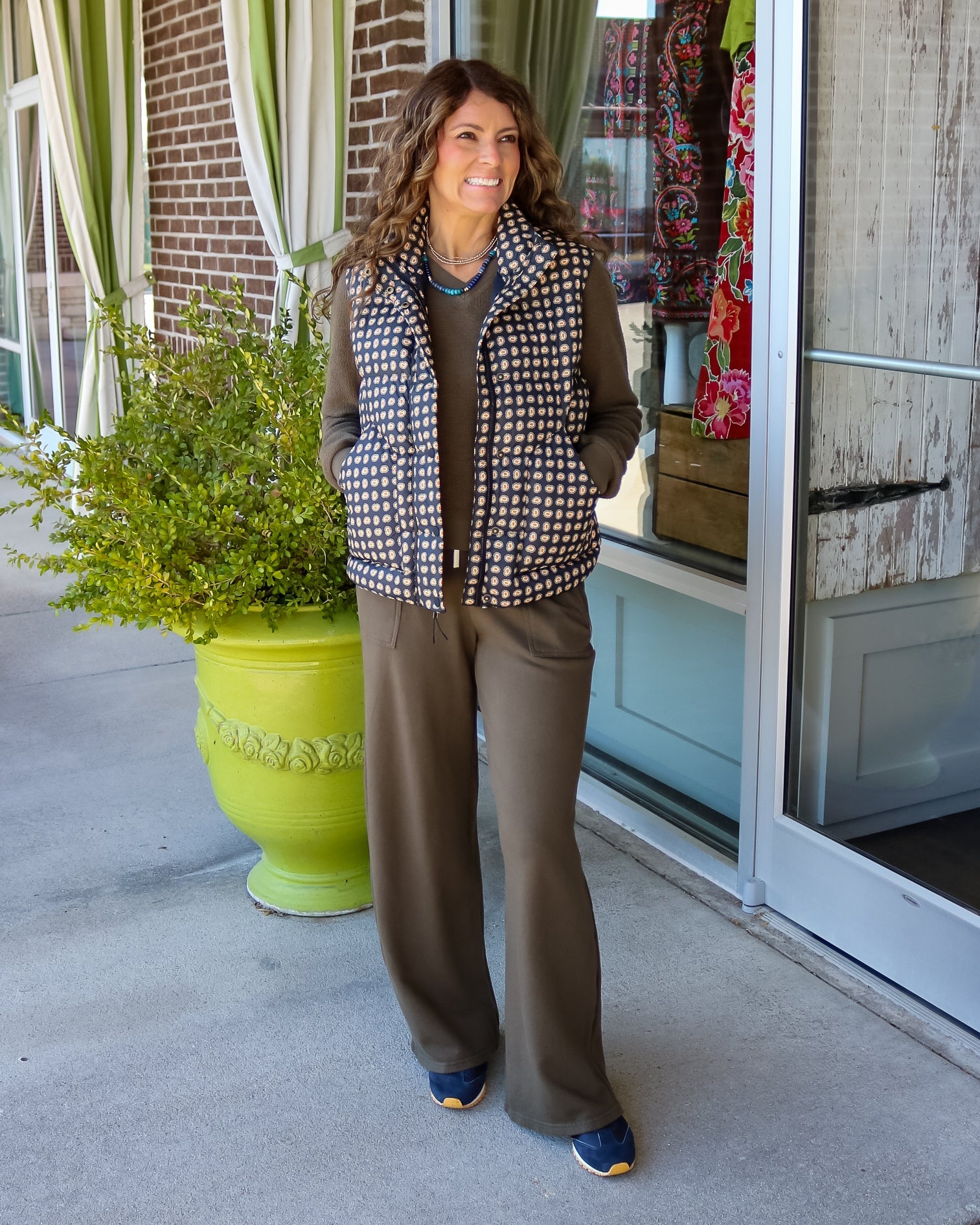 Paisley Polar Vest - Olive You BoutiqueTHE GREAT231039OWJ349P972