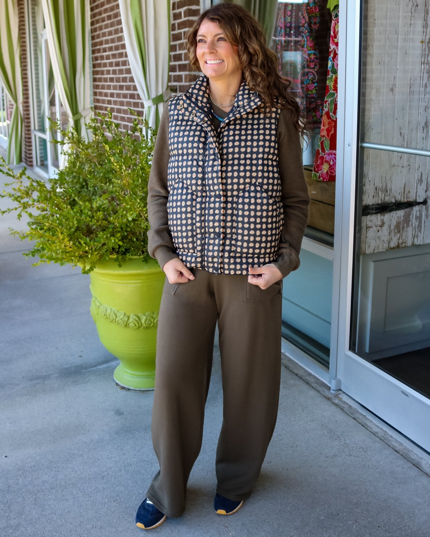 Paisley Polar Vest - Olive You BoutiqueTHE GREAT231039OWJ349P972