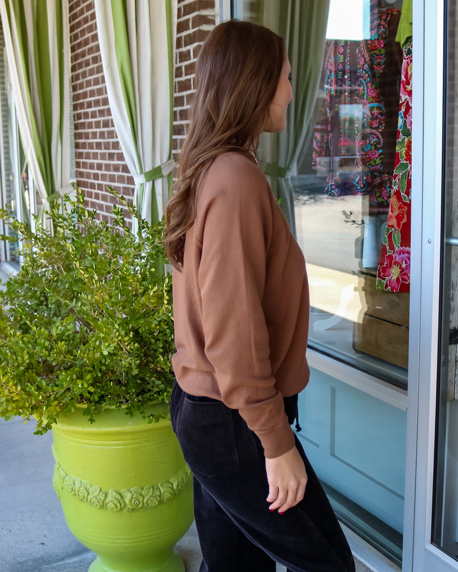 The College Sweatshirt with Stetson Graphic - Olive You BoutiqueTHE GREAT235202T108002STS