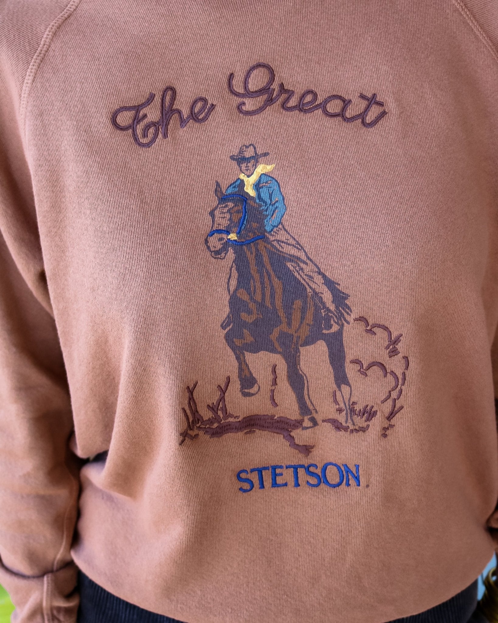 The College Sweatshirt with Stetson Graphic - Olive You BoutiqueTHE GREAT235202T108002STS