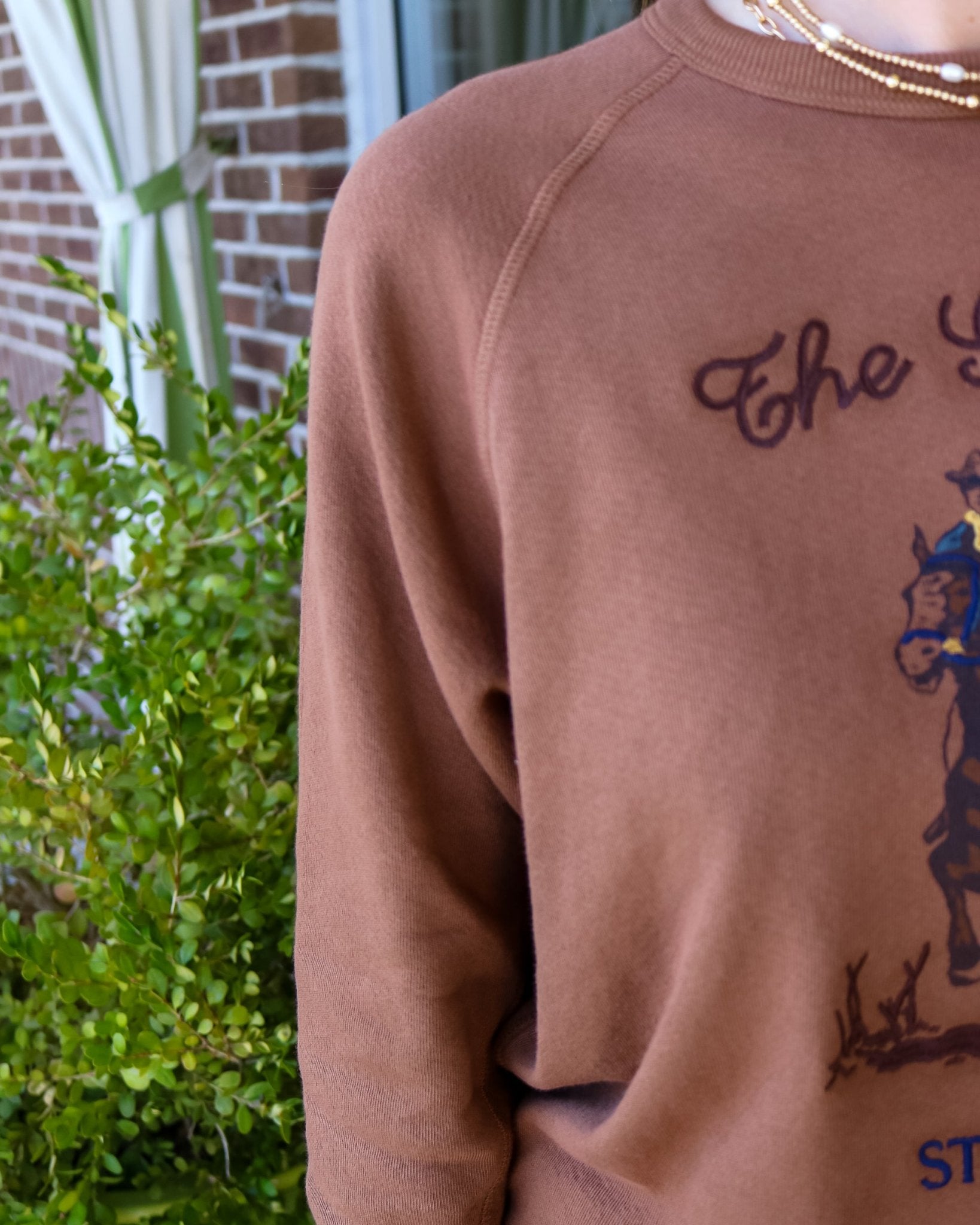 The College Sweatshirt with Stetson Graphic - Olive You BoutiqueTHE GREAT235202T108002STS