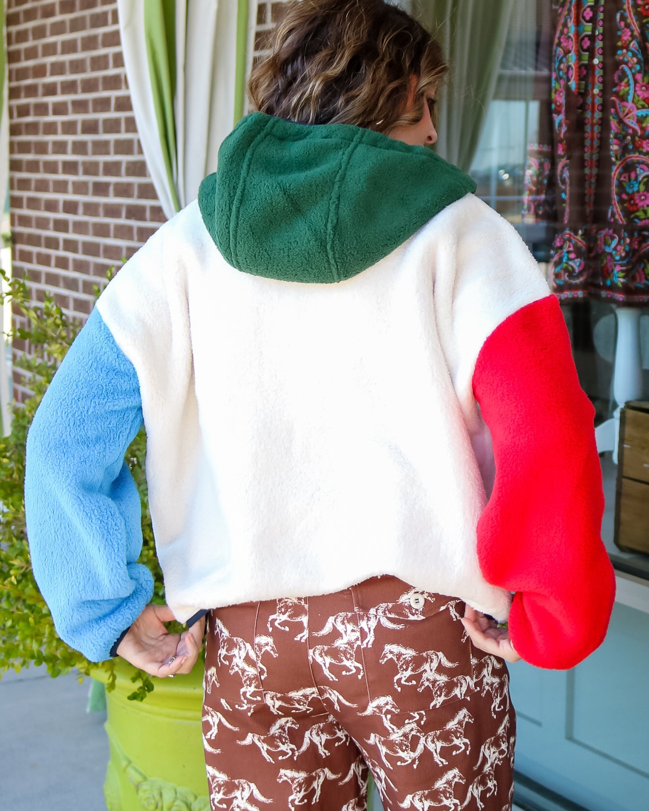 Plush Colorblock Hooded Jacket - Olive You BoutiqueTHE GREAT231048OKJ0011970