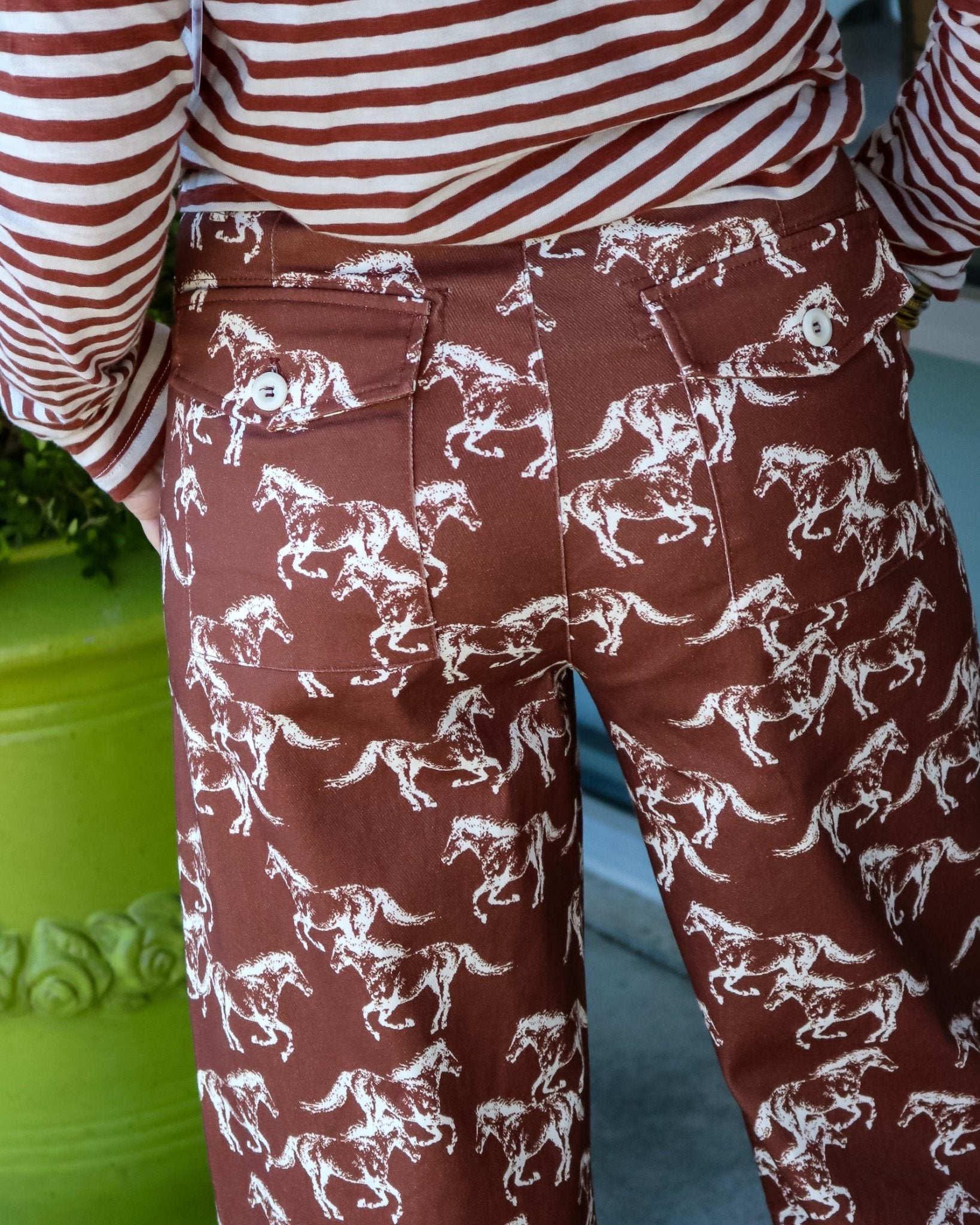 Horse Printed Pant - Olive You BoutiqueOLIVE YOU236011P32972