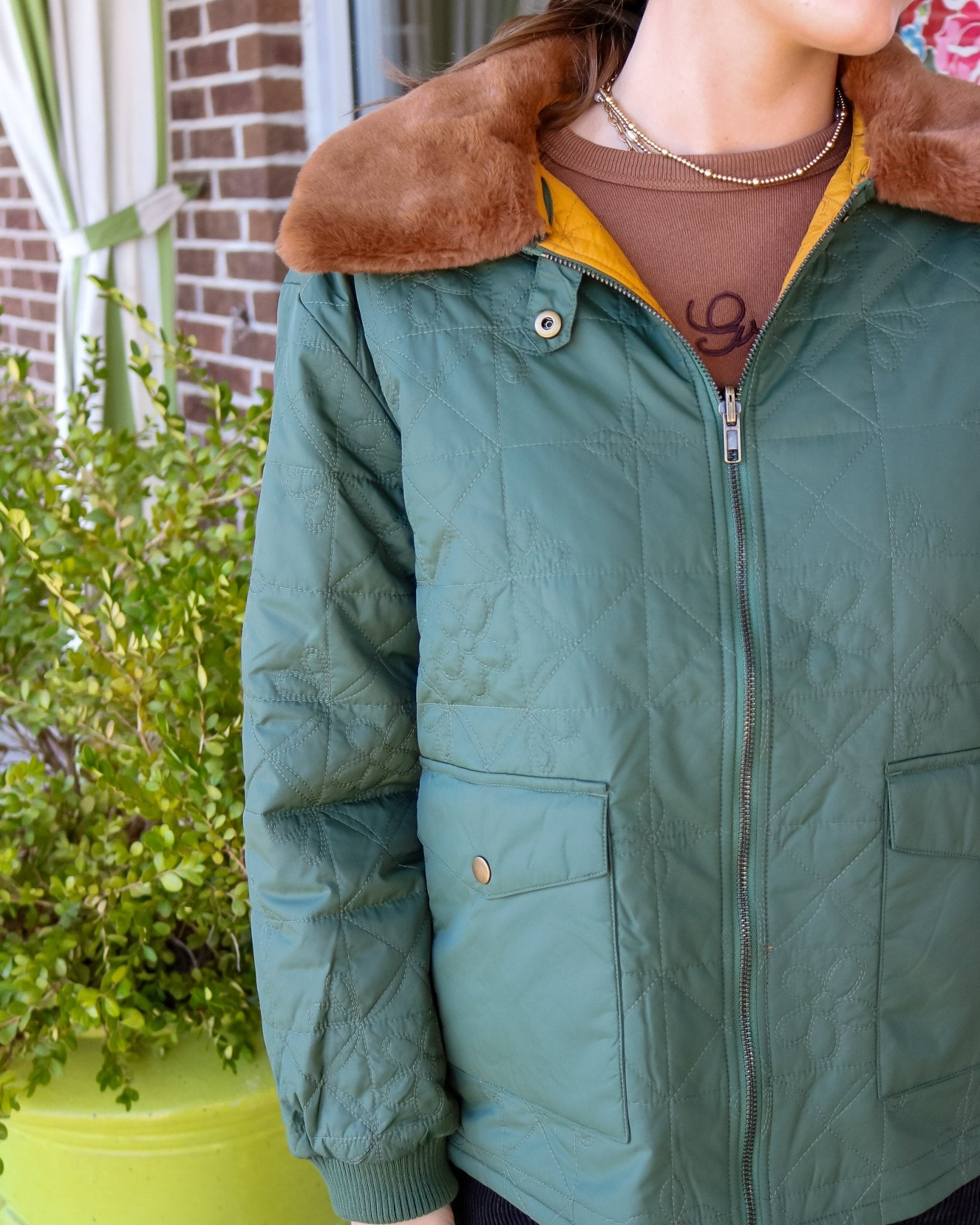 Reversible Logger Puffer Jacket - Olive You BoutiqueTHE GREAT231050OWJ0022972