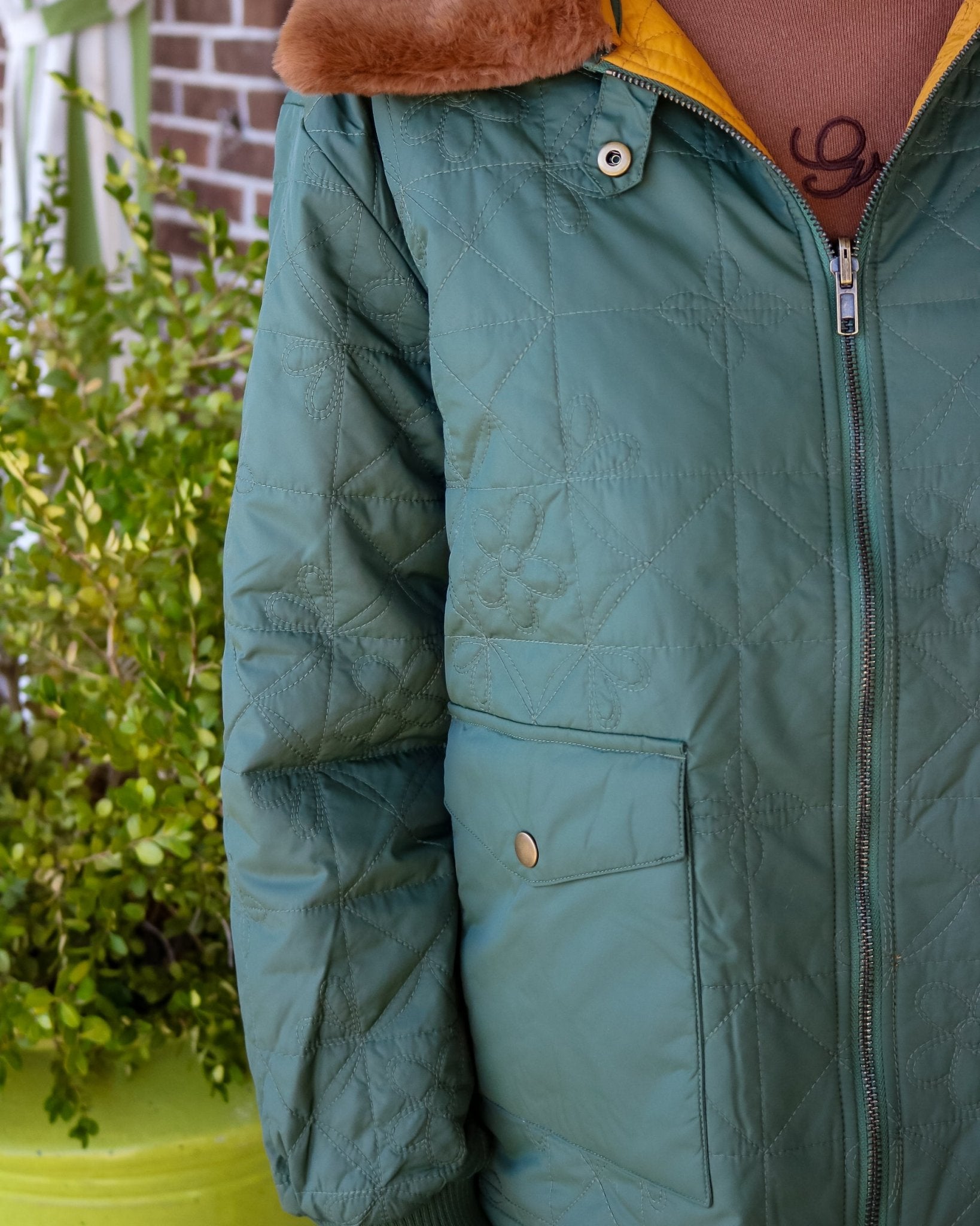 Reversible Logger Puffer Jacket - Olive You BoutiqueTHE GREAT231050OWJ0022972