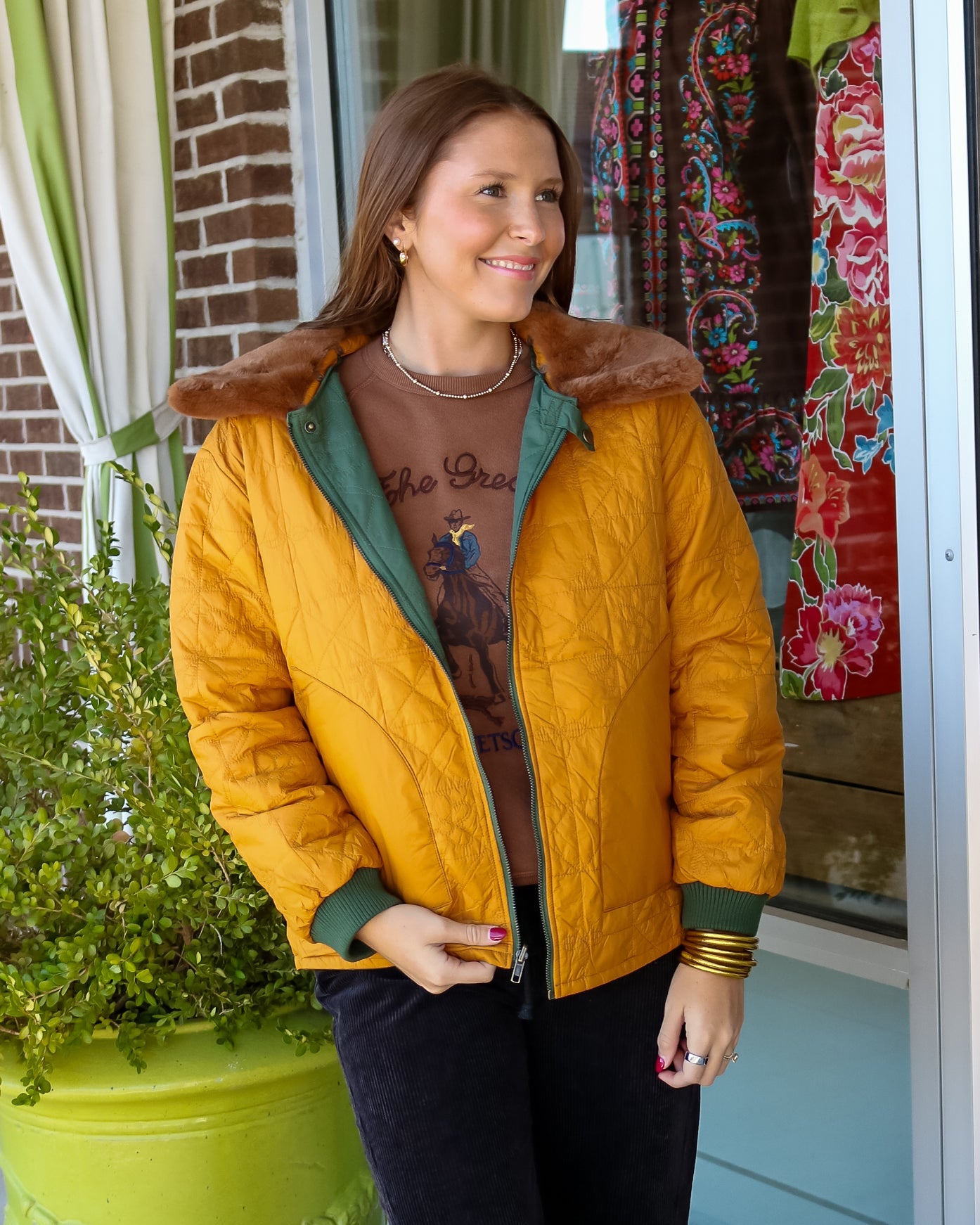 Reversible Logger Puffer Jacket - Olive You BoutiqueTHE GREAT231050OWJ0022972