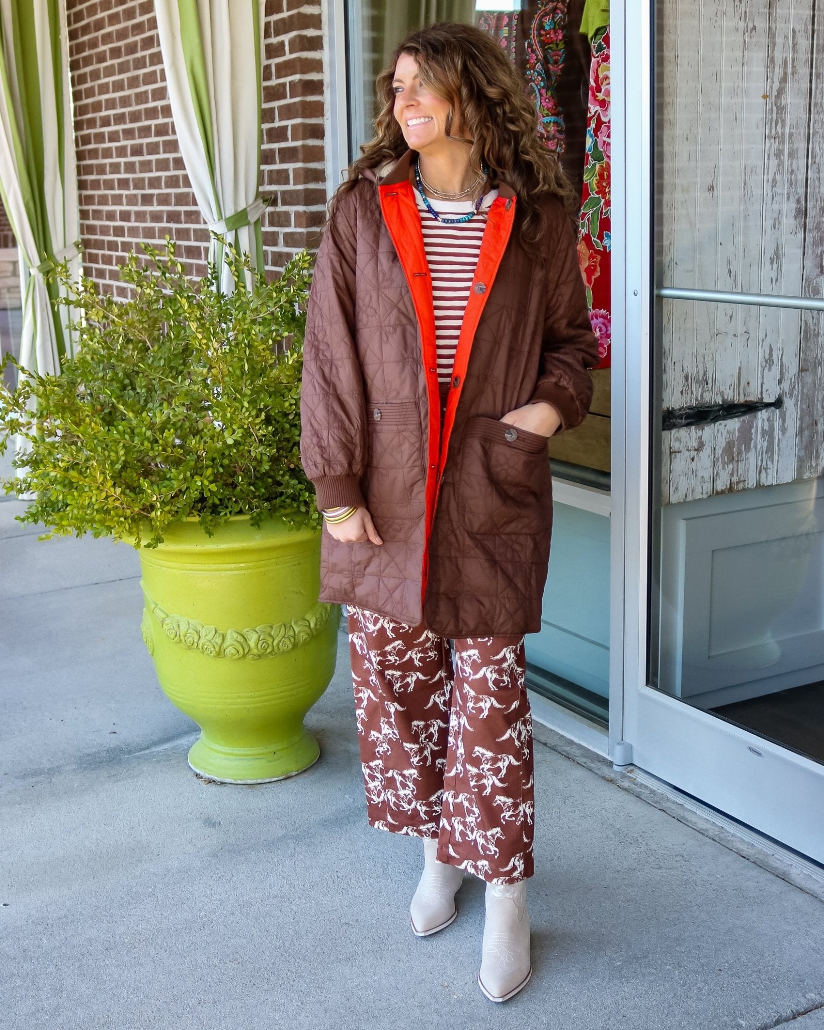 Reversible Puffer Hooded Jacket - Olive You BoutiqueTHE GREAT231046OWJ10041972