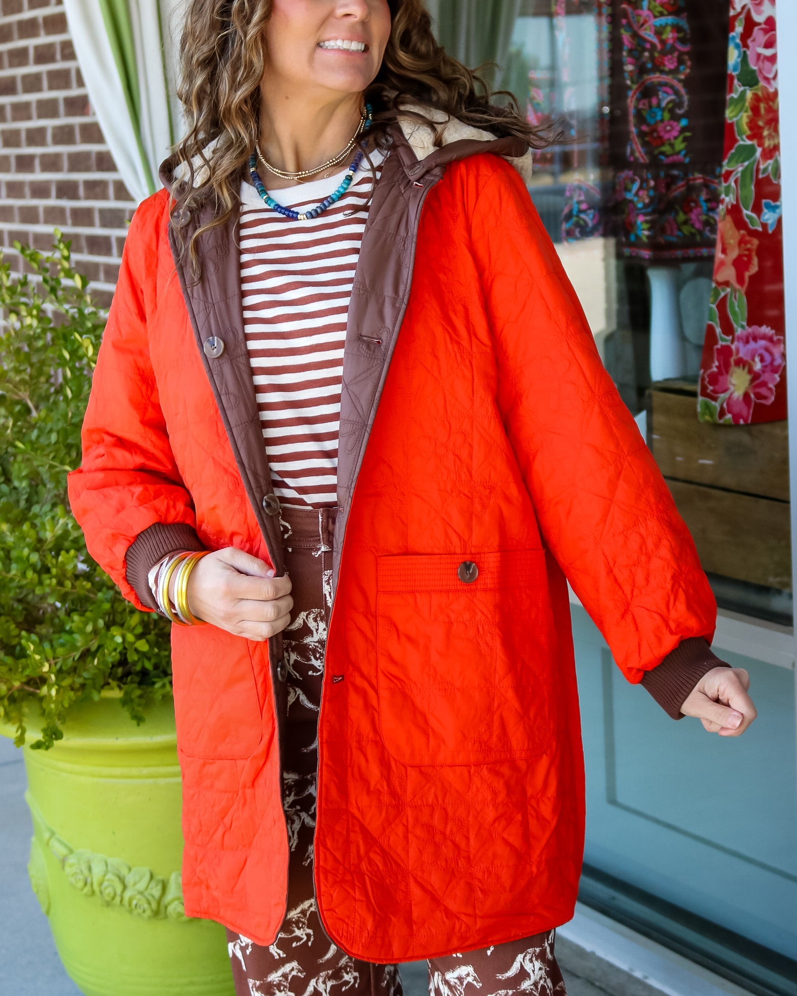 Reversible Puffer Hooded Jacket - Olive You BoutiqueTHE GREAT231046OWJ10041972
