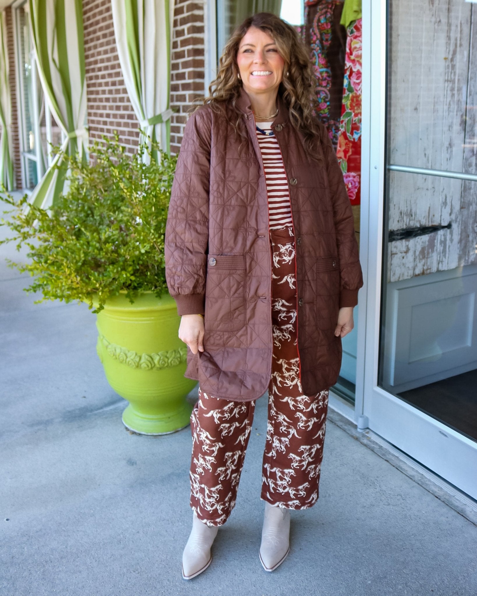 Reversible Puffer Hooded Jacket - Olive You BoutiqueTHE GREAT231046OWJ10041972