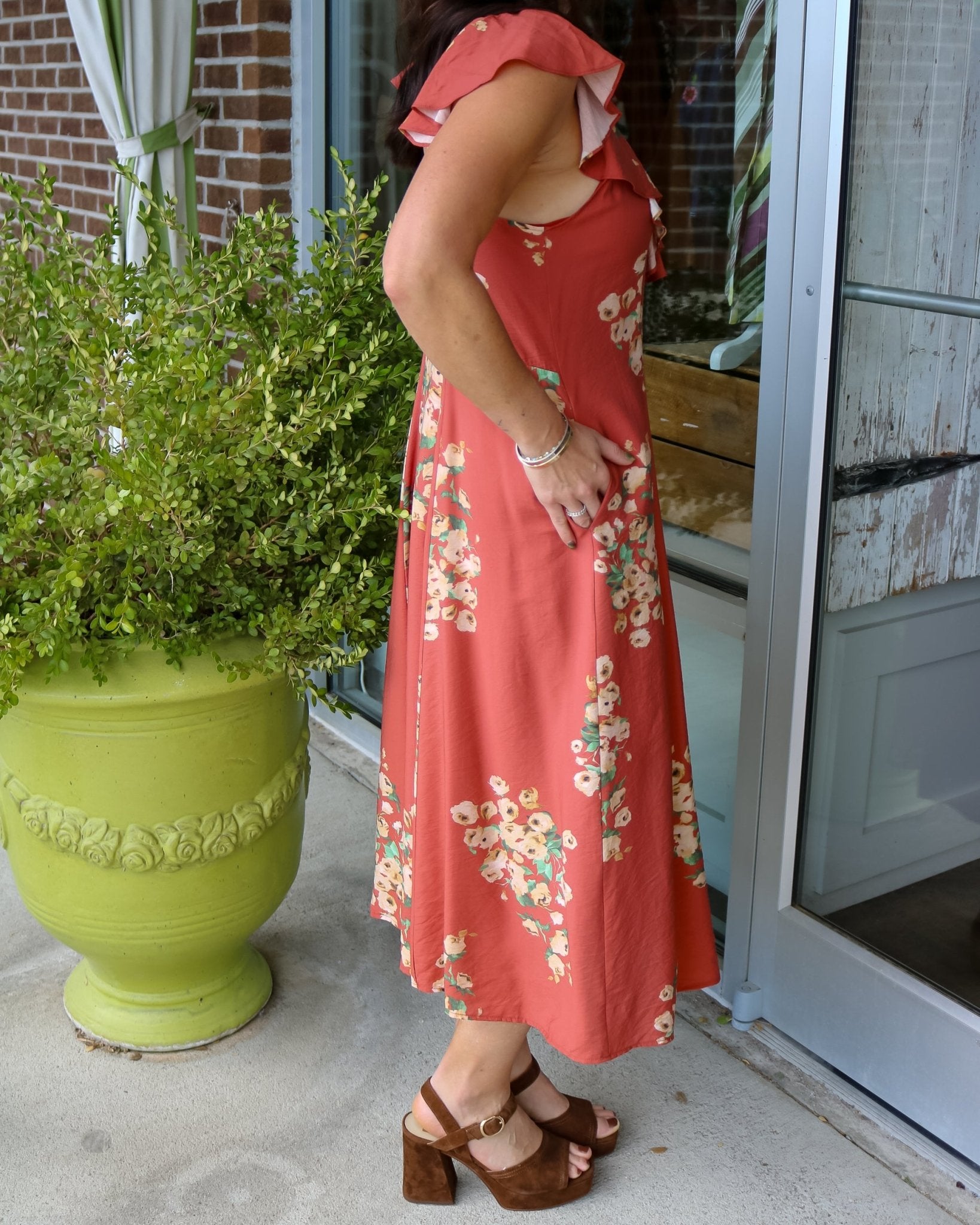 Ruffle Strap Floral Dress - Olive You BoutiqueOLIVE YOU235900FTM3407-1